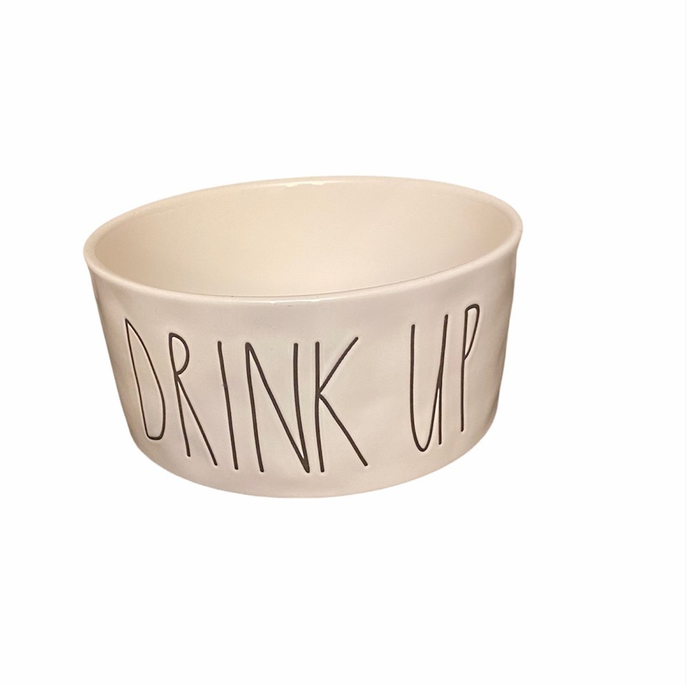 Rae Dunn Dog Dish Bowl "Drink Up"